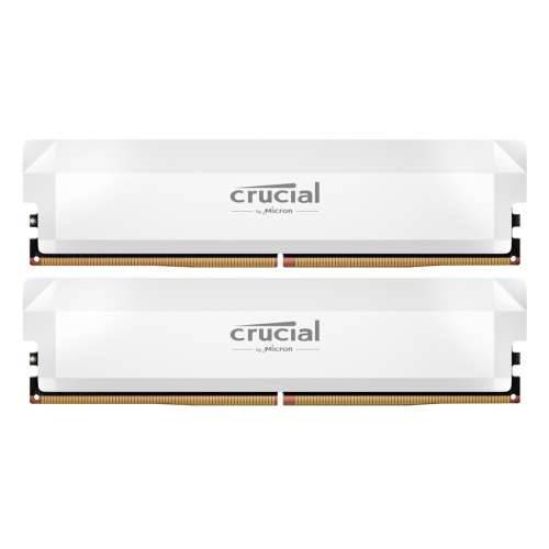 Crucial Pro Overclocking 32GB Kit (2x16GB) DDR5-6000 White UDIMM Memory - Supports Intel XMP 3.0 and AMD EXPO