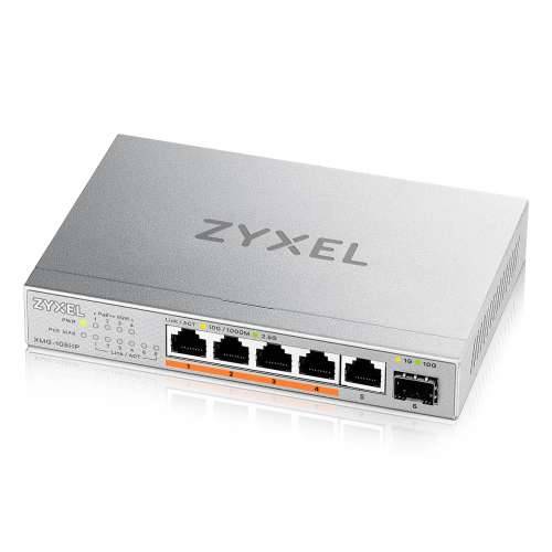 Zyxel XMG-105HP Unmanaged Switch 5x 2.5G Ethernet (4x PoE++, max. 70W), 1x 10G SFP+ Cijena