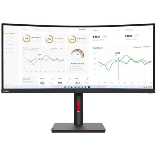 Lenovo ThinkVision T34w-30 86.4cm (34") UWQHD 21:9 curved monitor HDMI/DP/USB-C Cijena