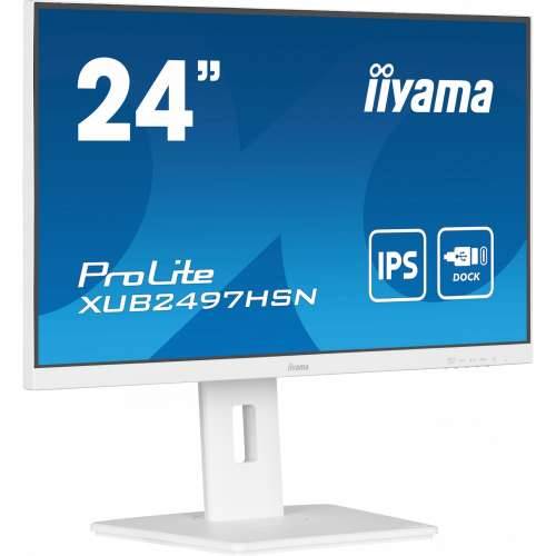 61cm/24“ (1920x1080) Iiyama ProLite XUB2497HSN-W1 16:9 FHD IPS HDMI DP USB-C Speaker Pivot White Cijena