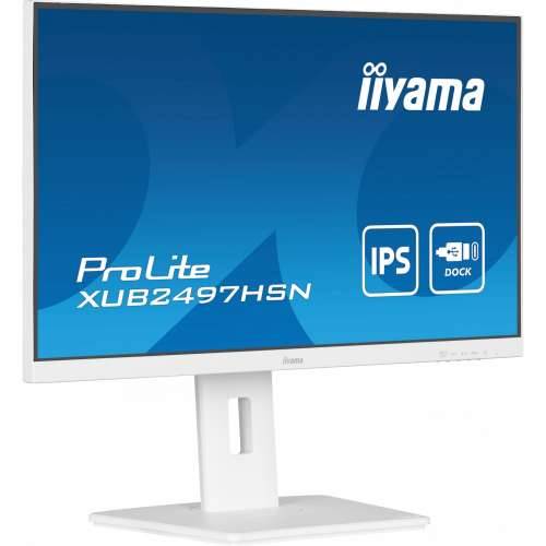 61cm/24“ (1920x1080) Iiyama ProLite XUB2497HSN-W1 16:9 FHD IPS HDMI DP USB-C Speaker Pivot White Cijena