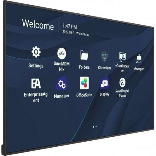 VIEWSONIC 55’ LED Display, 3840x2160, 450 nits, 1200:1, HDMI x 2, BLACK