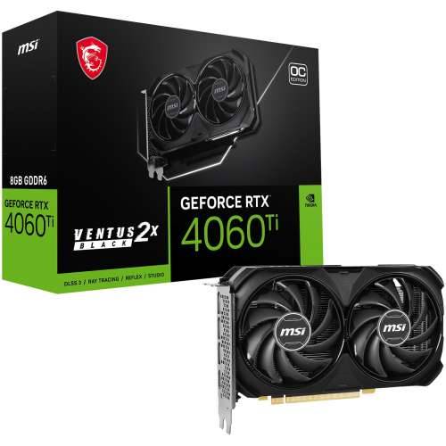 MSI GeForce RTX 4060Ti Ventus 2X Black 8GB GDDR6 Gaming Graphics Card 3xDP/HDMI Cijena