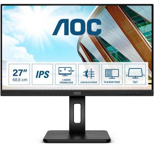 AOC LED IPS 27” 272P2Q, VGA, HDMI, DP, USB Cijena