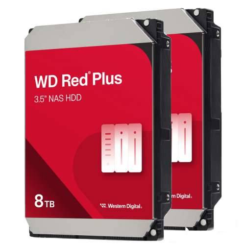 2-Pack Western Digital WD Red Plus 8TB 256MB 3.5 inch SATA Internal NAS Hard Drive (CMR) Cijena