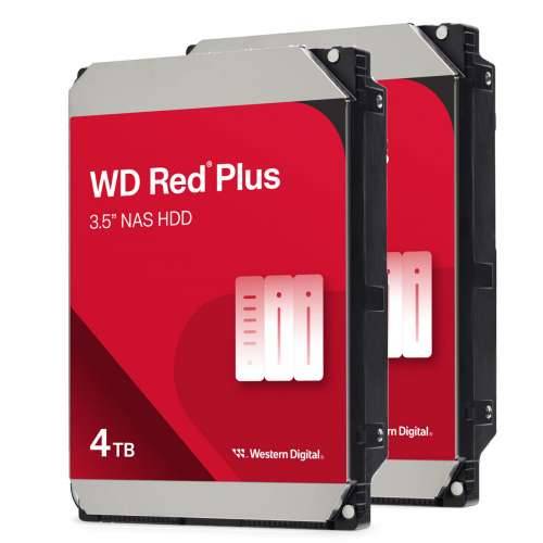 Pack of 2 Western Digital WD Red Plus 4TB 256MB 3.5 inch SATA Internal NAS Hard Drive (CMR) Cijena