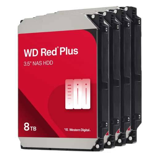 Pack of 4 Western Digital WD Red Plus 8TB 256MB 3.5 inch SATA Internal NAS Hard Drive (CMR) Cijena