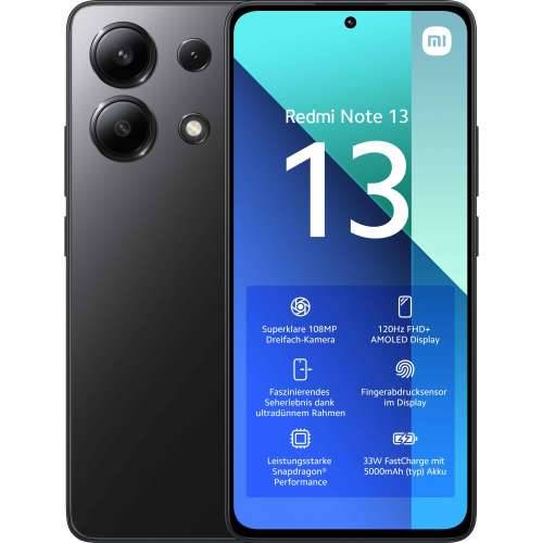 Xiaomi Redmi Note 13 6/128GB Dual SIM Smartphone midnight black EU Cijena