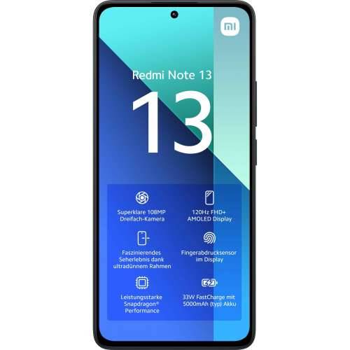 Xiaomi Redmi Note 13 6/128GB Dual SIM Smartphone midnight black EU Cijena