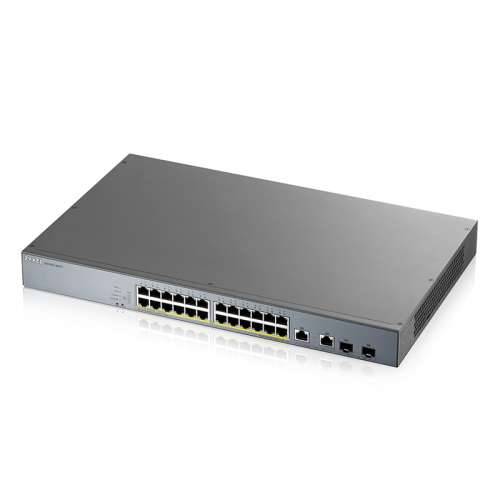 Zyxel GS1350-26HP Smart Managed Switch 24x Gigabit Ethernet (24x PoE+ max. 375 Watt), 2x GbE/SFP, Long Range, incl. 1 year Nebula Pro Cijena