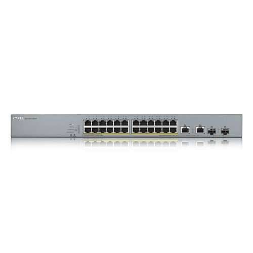 Zyxel GS1350-26HP Smart Managed Switch 24x Gigabit Ethernet (24x PoE+ max. 375 Watt), 2x GbE/SFP, Long Range, incl. 1 year Nebula Pro Cijena