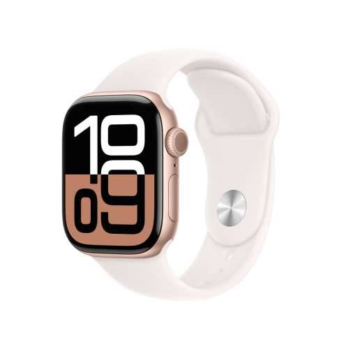 Apple Watch S10 GPS 46mm Rose Gold Aluminum Sport Band Pale Pink M/L GPS 46mm MWWU3QF/A 2024