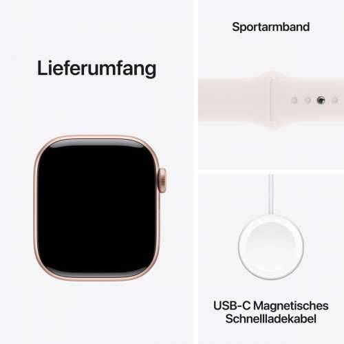 Apple Watch S10 GPS 46mm Rose Gold Aluminum Sport Band Pale Pink M/L GPS 46mm MWWU3QF/A 2024 Cijena