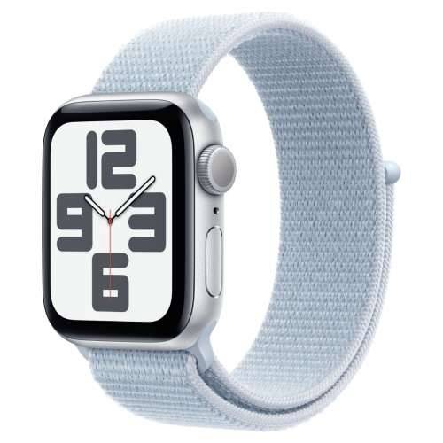 Apple Watch SE Silver Aluminum Sport Loop Blue Cloud 2024 GPS 40mm MXEE3QF/A