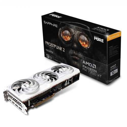 SAPPHIRE PURE AMD RADEON RX 7700 XT Frostpunk 2 Edition - 12GB GDDR6, HDMI, 3x DP