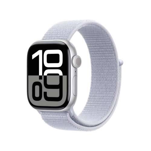 Apple Watch S10 Silver Aluminum Sport Loop Blue Cloud GPS 42mm MWWD3QF/A 2024