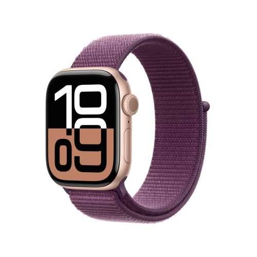 Apple Watch S10 Rose Gold Aluminum Sport Loop Plum GPS 42mm MWWK3QF/A 2024