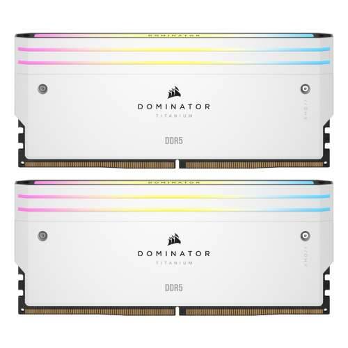 Corsair Dominator Titanium White 32GB (2x16GB) DDR5-6400 XMP memory, CL32, 1.4V