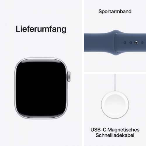 Apple Watch S10 Silver Aluminum Sport Band Denim - S/M GPS + Cellular 42mm MWX33QF/A 2024 Cijena