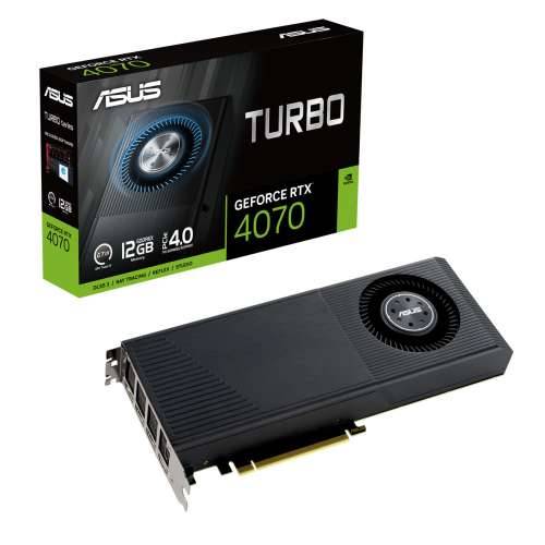 ASUS Turbo GeForce RTX 4070 graphics card - 12GB GDDR6X, 1x HDMI, 3x DP