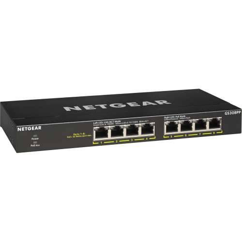 8P Netgear GS308PP-100EUS - unmanaged // POE+ (83W) Cijena