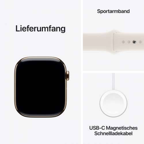 Apple Watch S10 Gold Titanium Sport Band Polarstern S/M GPS + Cellular 46mm MWYX3QF/A 2024 Cijena