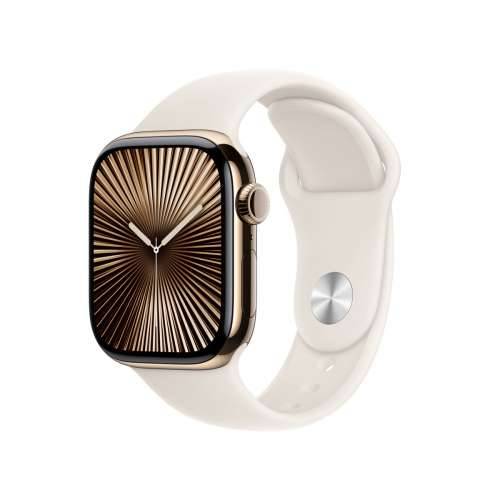 Apple Watch S10 Gold Titanium Sport Band Polarstern - M/L GPS + Cellular 42mm MX073QF/A 2024 Cijena