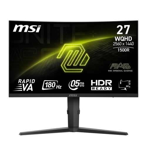 MSI MAG 275CQPFDE Gaming Monitor - QHD Curved Panel, 180Hz, 0.5ms Cijena