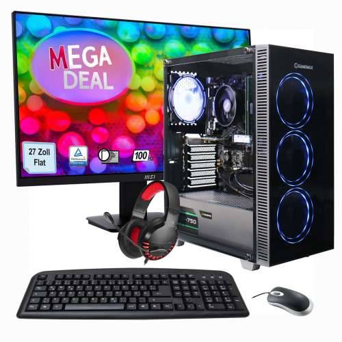 Hyrican Gaming PC + MSI PRO MP273ADE SET AMD Ryzen 5 5500, 32GB DDR4 RAM, 1TB SSD, NVIDIA GeForce RTX 4060, Windows 11 Home Cijena