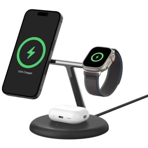 Belkin BoostCharge Pro 3-in-1 Qi2 Charging Station, Black Cijena