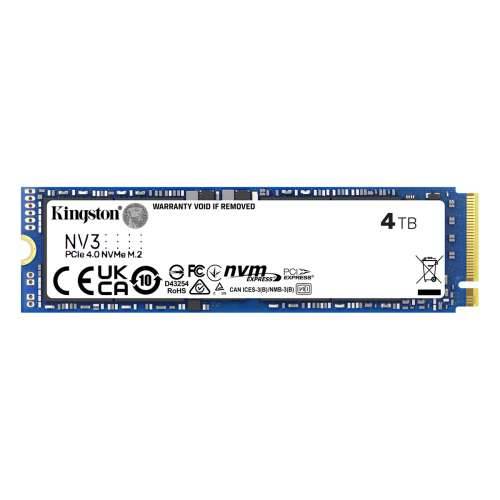 Kingston NV3 SSD 4TB M.2 2280 PCIe Gen4 NVMe Internal Solid State Modules Cijena