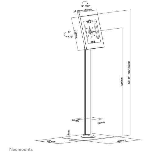 Neomounts FL15-650WH1 stand - for tablet - white Cijena