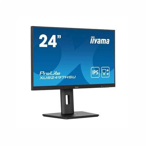 60.5cm/24“ (1920x1080) Iiyama PROLITE XUB2497HSU-B1 16:9 FHD IPS 1ms 100Hz HDMI DP USB Speaker Pivot Black Cijena