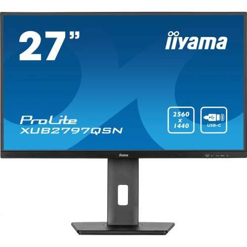 68.5cm/27“ (2560x1440) iiyama XUB2797QSN-B2 16:9 QHD IPS 1ms 100Hz HDMI DP USB-C Speaker Pivot Black Cijena