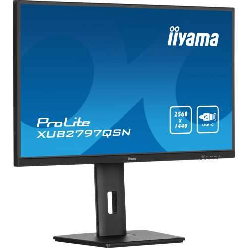 68.5cm/27“ (2560x1440) iiyama XUB2797QSN-B2 16:9 QHD IPS 1ms 100Hz HDMI DP USB-C Speaker Pivot Black Cijena