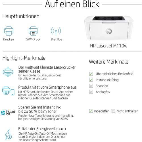 L HP LaserJet M110W A4/USB 2.0/WLAN/150 sheets Cijena