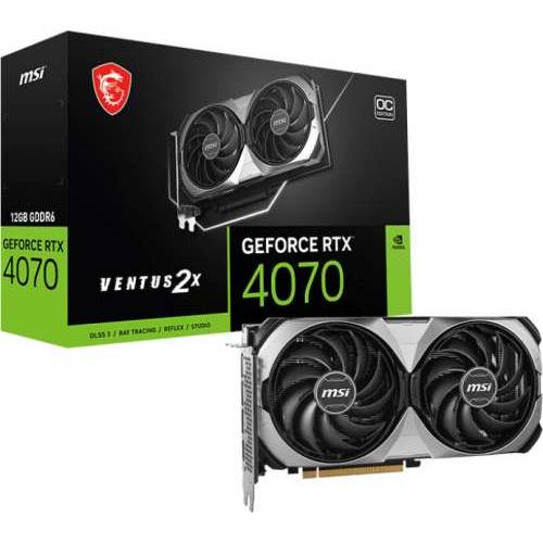 MSI GeForce RTX 4070 Ventus 2X E1 12G OC graphics card - 12GB GDDR6X, 1x HDMI, 3x DP Cijena