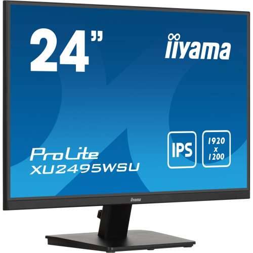 61.1cm/24“ (1920x1200) Iiyama PROLITE XU2495WSU-B7 16:10 FHD IPS 4ms 75Hz HDMI DP USB Speaker Black Cijena