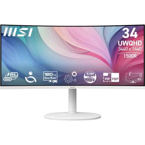 MSI MD342CQPWDE Office Monitor - Curved Panel, 120Hz Power Delivery 98Watt, height adjustable