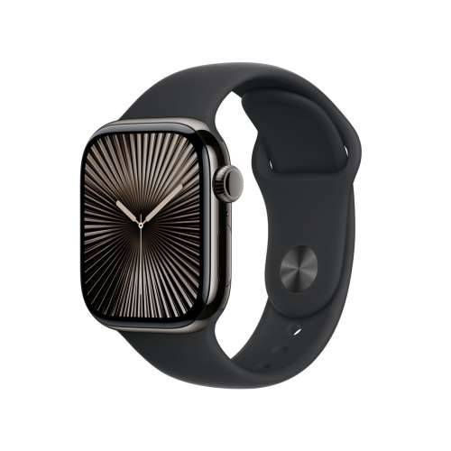 Apple Watch S10 Slate Titanium Sport Band Black - M/L GPS + Cellular 42mm MWXH3QF/A 2024