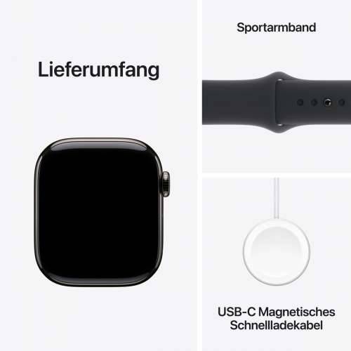 Apple Watch S10 Slate Titanium Sport Band Black - M/L GPS + Cellular 42mm MWXH3QF/A 2024 Cijena