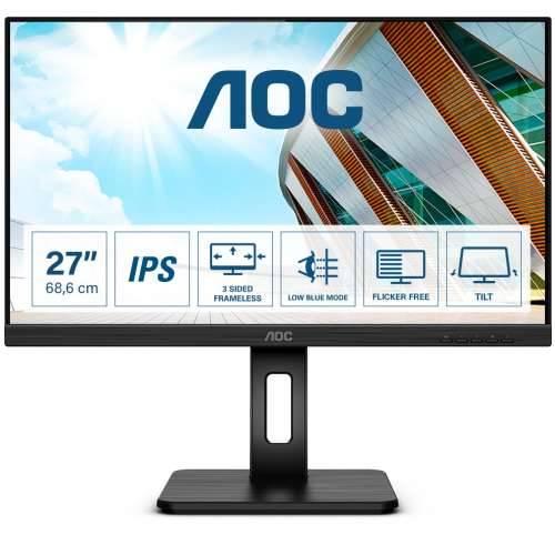 AOC Q27P2Q 68.6cm (27") QHD IPS Office Monitor 16:9 VGA/DVI/HDMI/DP 75Hz Pivot Cijena