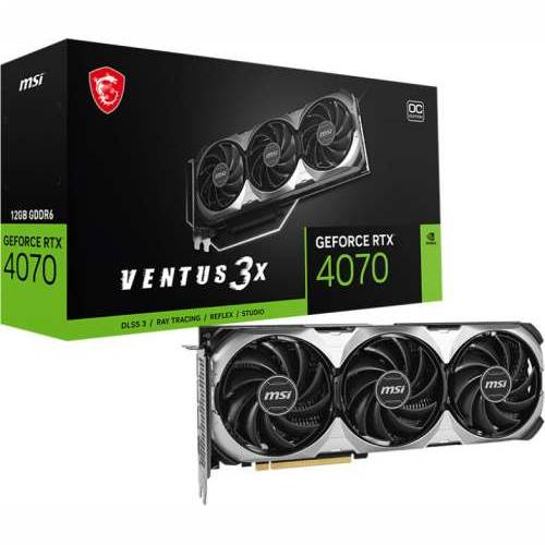 MSI GeForce RTX 4070 Ventus 3X E1 12G OC graphics card - 12GB GDDR6X, 1x HDMI, 3x DP Cijena