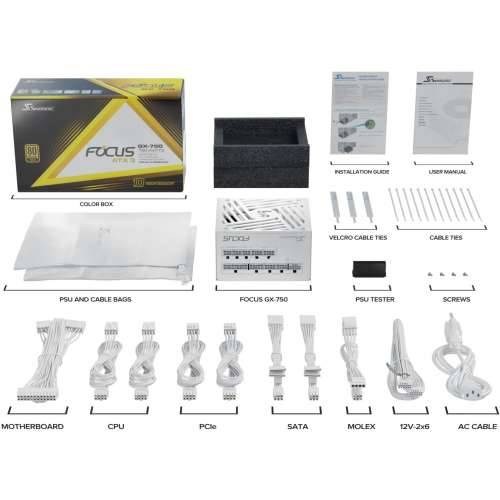 750W Seasonic FOCUS-GX-750-V4-WHITE ATX 3.1 80+ Gold Cijena