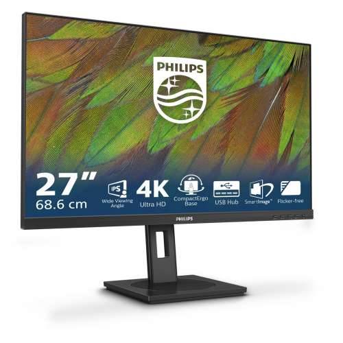 68.6cm/27“ (3840x2160) Philips 27B1N3800 16:9 4K UHD IPS 4ms 60Hz 2xHDMI DP USB Speaker Pivot Black Cijena