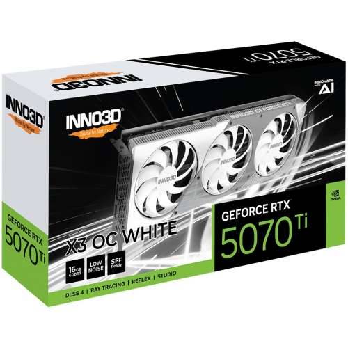 Inno3D GeForce RTX 5070 Ti X3 OC - graphics card - GeForce RTX 5070 Ti - 16 GB - white Cijena