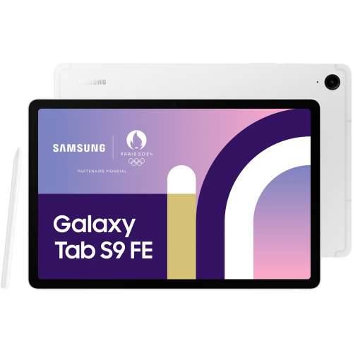Samsung GALAXY Tab S9 FE X510N WiFi 128GB silver Android 13.0 Tablet + Free Book Cover Keyboard Slim