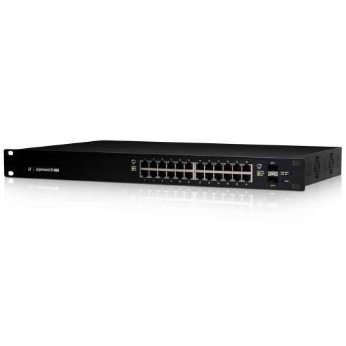 Ubiquiti EdgeSwitch 24-portna sklopka (ES-24-250W) [PoE +, max.250W, 2x SFP, rack-montierbar] Cijena