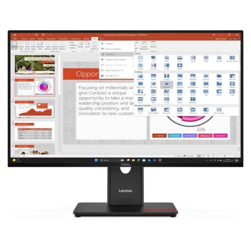 LENOVO ThinkVision T27-40 68.58cm 27inch IPS 16:9 1920x1080 300cd/m2 1500:1 HDMI DP VGA USB Top Seller