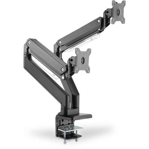DIGITUS Universal Dual Monitor Holder with Gas Spring and Clamp Mount